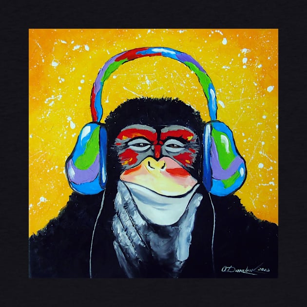 Monkey music lover by OLHADARCHUKART